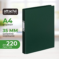 Папка на 2-х кольцах Bantex (Attache Selection) A4 35 мм темно-зеленая до 220 листов фото Папка на 2-х кольцах Bantex (Attache Selection) A4 35 мм темно-зеленая до 220 листов
