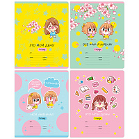 Тетрадь 12л., частая косая линия BG "Все как я люблю