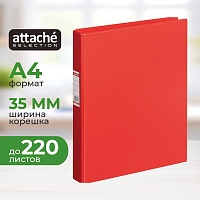 Папка на 2-х кольцах Bantex (Attache Selection) A4 35 мм красная до 220 листов фото Папка на 2-х кольцах Bantex (Attache Selection) A4 35 мм красная до 220 листов