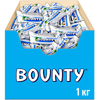 Шоколадные батончики Bounty мини 1 кг фото Шоколадные батончики Bounty мини 1 кг