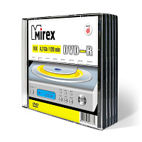 Диск DVD-R Mirex 4.7 ГБ 16x slim box UL130003A1F (5 штук в упаковке) фото Диск DVD-R Mirex 4.7 ГБ 16x slim box UL130003A1F (5 штук в упаковке)