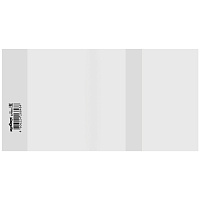 Обложка ПП со штрихкодом для учебников МАЛОГО ФОРМАТА, ПЛОТНАЯ, 100 мкм, 233х450 мм, универсальная, прозрачная, ЮНЛАНДИЯ, 229350