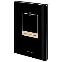 Ежедневник недатированный с резинкой А5 145х203 мм, BRAUBERG, твердый, 128 л., "Black", 116288 фото Ежедневник недатированный с резинкой А5 145х203 мм, BRAUBERG, твердый, 128 л., "Black", 116288
