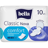 Прокладки женские гигиенические Bella Classic Nova Сomfort (10 штук в упаковке) фото Прокладки женские гигиенические Bella Classic Nova Сomfort (10 штук в упаковке)