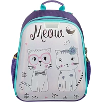 Ранец Комус Класс (№1 School) Meow анатомический фиолетовый экокожа с двумя отделениями фото Ранец Комус Класс (№1 School) Meow анатомический фиолетовый экокожа с двумя отделениями