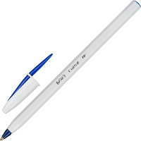 Ручка шариковая неавтоматическая Bic Cristal синяя (толщина линии 0.32 мм, корпус белый) фото Ручка шариковая неавтоматическая Bic Cristal синяя (толщина линии 0.32 мм, корпус белый)