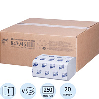Полотенца бумажные листовые Luscan PROFESSIONAL H3 V-сложение (ZZ) 1-слойные натуральные 20 пачек по 250 листов фото Полотенца бумажные листовые Luscan PROFESSIONAL H3 V-сложение (ZZ) 1-слойные натуральные 20 пачек по 250 листов
