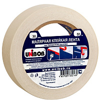 Клейкая лента малярная Unibob легкоудаляемая 38 мм х 50 м фото Клейкая лента малярная Unibob легкоудаляемая 38 мм х 50 м
