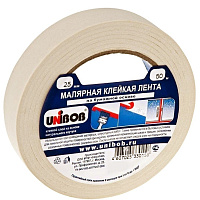 Клейкая лента малярная Unibob легкоудаляемая 25 мм х 50 м фото Клейкая лента малярная Unibob легкоудаляемая 25 мм х 50 м