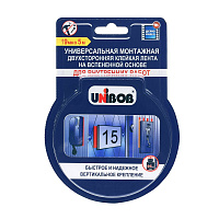 Клейкая лента двусторонняя монтажная для внутренних работ Unibob на вспененной основе 19 мм х 5 м фото Клейкая лента двусторонняя монтажная для внутренних работ Unibob на вспененной основе 19 мм х 5 м