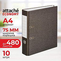 Папка-регистратор Attache Economy 75 мм черная бумага (10 штук в упаковке) фото Папка-регистратор Attache Economy 75 мм черная бумага (10 штук в упаковке)