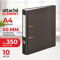 Папка-регистратор Attache Economy 50 мм мрамор черная бумага (10 штук в упаковке) фото Папка-регистратор Attache Economy 50 мм мрамор черная бумага (10 штук в упаковке)