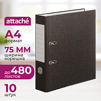 Папка-регистратор Attache 75 мм мрамор черная бумага (10 штук в упаковке) фото Папка-регистратор Attache 75 мм мрамор черная бумага (10 штук в упаковке)
