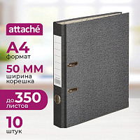 Папка-регистратор Attache 50 мм черная бумага (10 штук в упаковке) фото Папка-регистратор Attache 50 мм черная бумага (10 штук в упаковке)