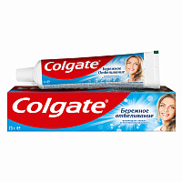Зубная паста 50 мл COLGATE "Бережное отбеливание", с фторидом и кальцием, 7891024188262 фото Зубная паста 50 мл COLGATE "Бережное отбеливание", с фторидом и кальцием, 7891024188262