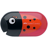 Точилка Faber-Castell Ladybug двойная с ластиком и контейнером фото Точилка Faber-Castell Ladybug двойная с ластиком и контейнером