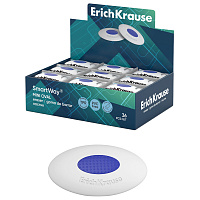 Ластик ERICH KRAUSE "SmartWay Mini Oval", 41х29х9 мм, белый, овальный, пластиковый держатель, 45533 фото Ластик ERICH KRAUSE "SmartWay Mini Oval", 41х29х9 мм, белый, овальный, пластиковый держатель, 45533