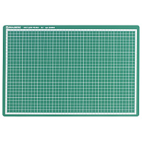 Коврик (мат) для резки BRAUBERG 3-слойный, А3 (450х300 мм), двусторонний, толщина 3 мм, зеленый, 236904 фото Коврик (мат) для резки BRAUBERG 3-слойный, А3 (450х300 мм), двусторонний, толщина 3 мм, зеленый, 236904