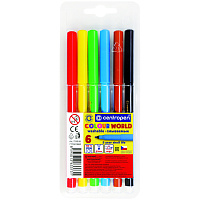 Фломастеры Centropen "Colour World", 06цв., трехгранные, смываемые, блистер фото Фломастеры Centropen "Colour World", 06цв., трехгранные, смываемые, блистер