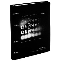 Тетрадь на кольцах А5, 175х215 мм, 120 л., под кожу, BRAUBERG VISTA, "Сейчас", 405212