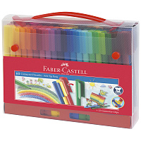 Фломастеры Faber-Castell "Connector", 60цв., смываемые, соединяемые колпачки, пластик. уп., европодвес фото Фломастеры Faber-Castell "Connector", 60цв., смываемые, соединяемые колпачки, пластик. уп., европодвес