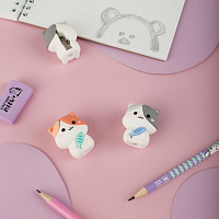 Точилка MESHU, "Kitten", 1 отверстие, ассорти фото Точилка MESHU, "Kitten", 1 отверстие, ассорти
