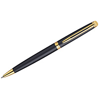 Ручка подарочная шариковая WATERMAN "Hemisphere Matt Black GT", черный матовый лак, позолоченные детали, синяя, S0920770 фото Ручка подарочная шариковая WATERMAN "Hemisphere Matt Black GT", черный матовый лак, позолоченные детали, синяя, S0920770
