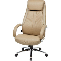 Кресло для руководителя Easy Chair 572 TR бежевое (экокожа, металл) фото Кресло для руководителя Easy Chair 572 TR бежевое (экокожа, металл)
