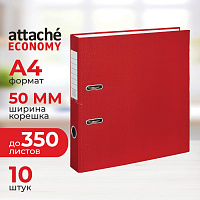Папка-регистратор Attache Economy 50 мм красная бумвинил/бумага (10 штук в упаковке) фото Папка-регистратор Attache Economy 50 мм красная бумвинил/бумага (10 штук в упаковке)