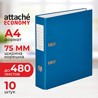 Папка-регистратор Attache Economy 75 мм cиняя бумвинил/бумага (10 штук в упаковке) фото Папка-регистратор Attache Economy 75 мм cиняя бумвинил/бумага (10 штук в упаковке)