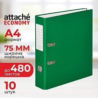 Папка-регистратор Attache Economy 75 мм зеленая бумвинил/бумага (10 штук в упаковке) фото Папка-регистратор Attache Economy 75 мм зеленая бумвинил/бумага (10 штук в упаковке)