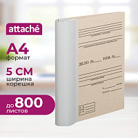 Папка архивная для переплета Attache А4 50 мм картон/бумвинил до 800 листов складная фото Папка архивная для переплета Attache А4 50 мм картон/бумвинил до 800 листов складная