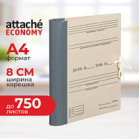 Папка архивная Дело для переплета на 2-х завязках Attache А4 80 мм с гребешками 4 отверстия картон/бумвинил до 750 листов фото Папка архивная Дело для переплета на 2-х завязках Attache А4 80 мм с гребешками 4 отверстия картон/бумвинил до 750 листов