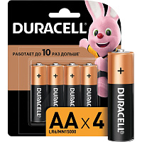 Батарейка АА пальчиковая Duracell (4 штуки в упаковке) фото Батарейка АА пальчиковая Duracell (4 штуки в упаковке)