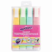 Набор текстовыделителей ЮНЛАНДИЯ 4 шт., АССОРТИ, "COLORSTAR PASTEL", линия 1-4 мм, 151716 фото Набор текстовыделителей ЮНЛАНДИЯ 4 шт., АССОРТИ, "COLORSTAR PASTEL", линия 1-4 мм, 151716