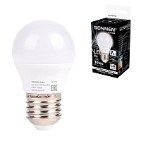 Лампа светодиодная SONNEN EXTRA, 7 (60) Вт, E27, шар, нейтральный белый, 30000 ч, LED G45-7W-4000-Е27, 457912