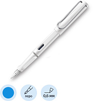 Ручка перьевая Lamy 019 Safari цвет чернил синий, цвет корпуса белый (артикул производителя 4000226) фото Ручка перьевая Lamy 019 Safari цвет чернил синий, цвет корпуса белый (артикул производителя 4000226)