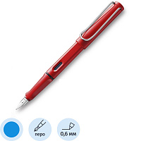 Ручка перьевая Lamy 016 Safari цвет чернил синий, цвет корпуса красный (артикул производителя 4000181) фото Ручка перьевая Lamy 016 Safari цвет чернил синий, цвет корпуса красный (артикул производителя 4000181)