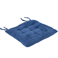 Подушка на стул "ВЕЛЬВЕТ" 38х38 см, полиэстер, синяя, PRIMILA (ПРИМИЛА) CLASSIC, 700505 фото Подушка на стул "ВЕЛЬВЕТ" 38х38 см, полиэстер, синяя, PRIMILA (ПРИМИЛА) CLASSIC, 700505