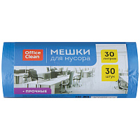 Мешки для мусора 30л OfficeClean ПНД, 50*60см, 10мкм, 30шт., прочные, синие, в рулоне фото Мешки для мусора 30л OfficeClean ПНД, 50*60см, 10мкм, 30шт., прочные, синие, в рулоне