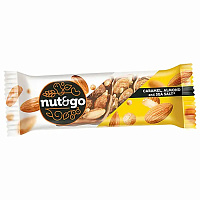 Батончик NUT AND GO из цельного миндаля в соленой карамели, 34 г, шоу-бокс, ВК313 фото Батончик NUT AND GO из цельного миндаля в соленой карамели, 34 г, шоу-бокс, ВК313