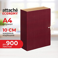 Папка архивная на 2-х завязках Attache Economy 100 мм бумвинил до 900 листов бордовая складная фото Папка архивная на 2-х завязках Attache Economy 100 мм бумвинил до 900 листов бордовая складная