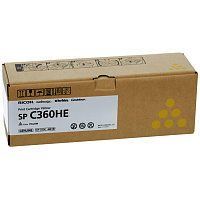 Картридж лазерный Ricoh SP C360HE 408187 желтый оригинальный фото Картридж лазерный Ricoh SP C360HE 408187 желтый оригинальный