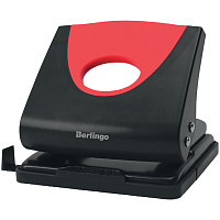 Дырокол Berlingo "Office Soft" 20л., пластиковый, красный, с линейкой фото Дырокол Berlingo "Office Soft" 20л., пластиковый, красный, с линейкой