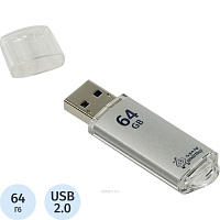 Флешка USB 2.0 64 ГБ Smartbuy V-Cut серебристая (SB64GBVC-S) фото Флешка USB 2.0 64 ГБ Smartbuy V-Cut серебристая (SB64GBVC-S)