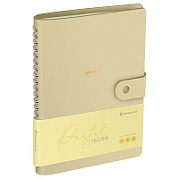 Записная книжка А5 96л. ЛАЙТ, кожзам, скрытый гребень, Greenwich Line "Pastel. Yellow", блок в линию фото Записная книжка А5 96л. ЛАЙТ, кожзам, скрытый гребень, Greenwich Line "Pastel. Yellow", блок в линию