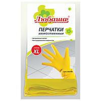 Перчатки МНОГОРАЗОВЫЕ латексные ЛЮБАША "ЭКОНОМ", хлопчатобумажное напыление, размер XL (очень большой), желтые, вес 34 г, 603786 фото Перчатки МНОГОРАЗОВЫЕ латексные ЛЮБАША "ЭКОНОМ", хлопчатобумажное напыление, размер XL (очень большой), желтые, вес 34 г, 603786