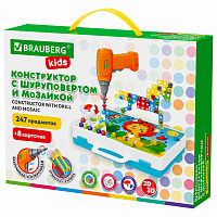 Конструктор с шуруповертом РАЗВИВАЮЩИЙ 247 деталей, BRAUBERG KIDS, 665204 фото Конструктор с шуруповертом РАЗВИВАЮЩИЙ 247 деталей, BRAUBERG KIDS, 665204