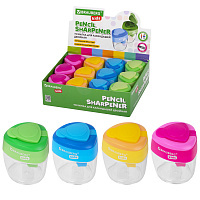 Точилка BRAUBERG KIDS "MAXI", 2 отверстия, с большим контейнером, трехгранный корпус, цвета ассорти, 271945 фото Точилка BRAUBERG KIDS "MAXI", 2 отверстия, с большим контейнером, трехгранный корпус, цвета ассорти, 271945