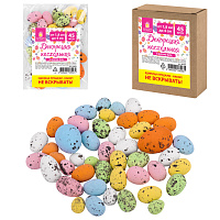 Декорация пасхальная 1,8-4 см "Яйца", НАБОР 45 шт., пенопласт, разноцветные, ЗОЛОТАЯ СКАЗКА, 592634